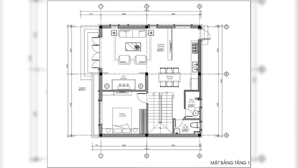 Giới thiệu sơ đồ công năng nhà biệt thự 3 tầng mái thái hiện đại ở Bắc Ninh
