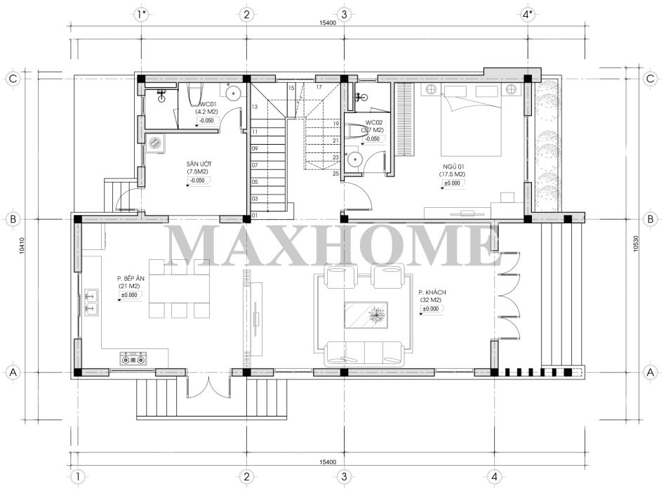 Sở hữu biệt thự đẹp 2 tầng do Maxhome thi công trọn gói | MH00732