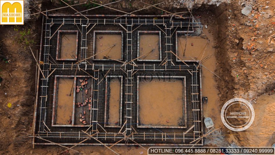 Quá trình thi công nhà mái Nhật 2 tầng đẹp nhất Quảng Bình