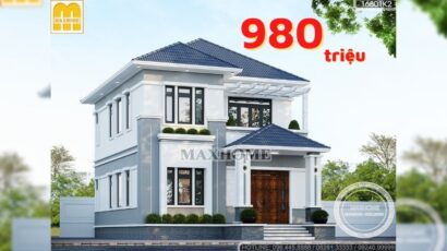 Mẫu nhà 2 tầng mái Nhật 8,6 x 11m đầy đủ tiện nghi | MH00922