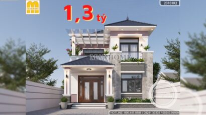 Mẫu nhà 2 tầng mái Nhật hiện đại đẹp tại Bắc Giang | MH00887