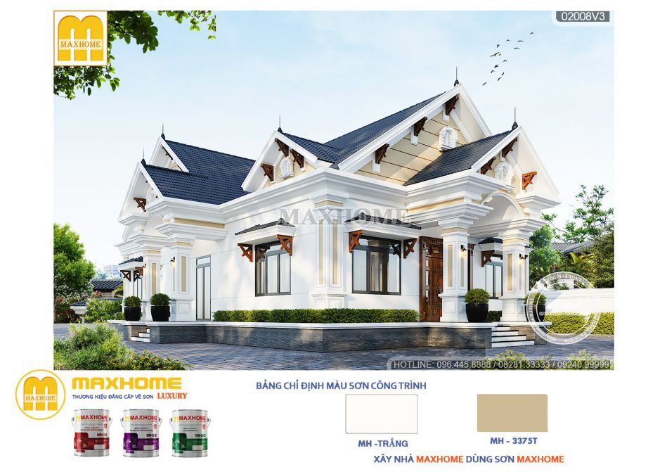 Quá rẻ cho mẫu nhà vườn mái Thái tân cổ điển | MH00427