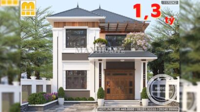 Mẫu nhà mái Nhật 2 tầng 170m2 đẹp đáng tham khảo | MH00917