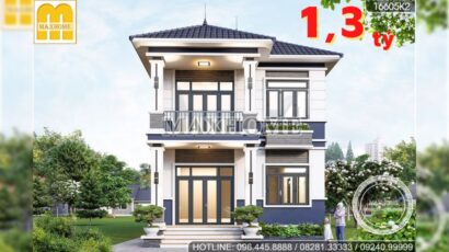 Mẫu nhà mái Nhật 2 tầng hiện đại chắc chắn bạn sẽ hài lòng | MH01080