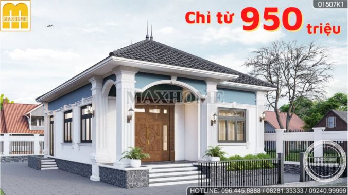 Mẫu nhà vườn phong cách tân cổ giá siêu hời tại Thái Bình | MH01200