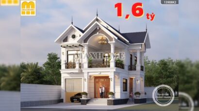 Nhà 2 tầng mái Thái tân cổ điển mặt tiền 8 x 14m tại Hưng Yên