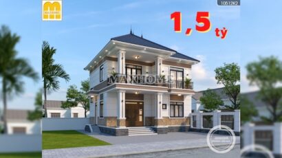 Thiết kế mẫu nhà 2 tầng mái Nhật 160m2 4 phòng ngủ giá rẻ | MH01588