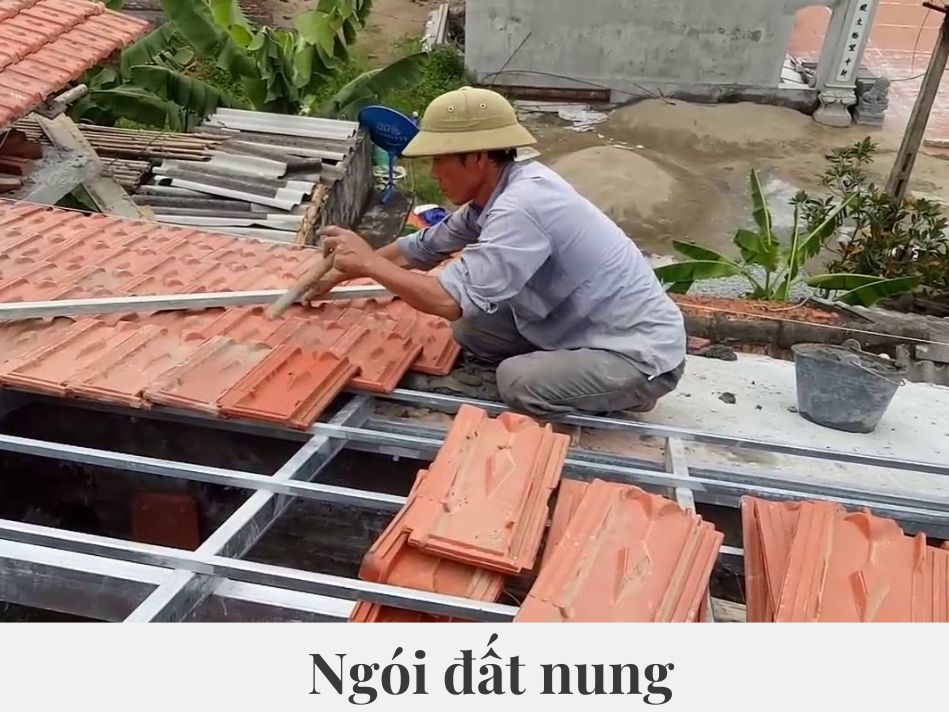 Lợp mái nhà bằng ngói đất nung