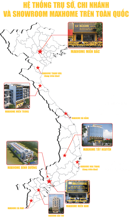 Chi nhánh Maxhome trên toàn quốc