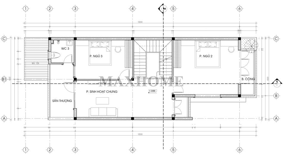 mau-nha-mai-lech-2-tang-dep-an-tuong-tai-dong-nai-do-maxhome-thiet-ke-7