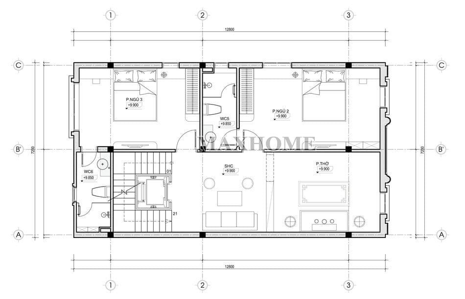 mau-biet-thu-mai-mansard-o-ket-hop-kinh-doanh-be-the-co-ham-de-xe-mh03666-8