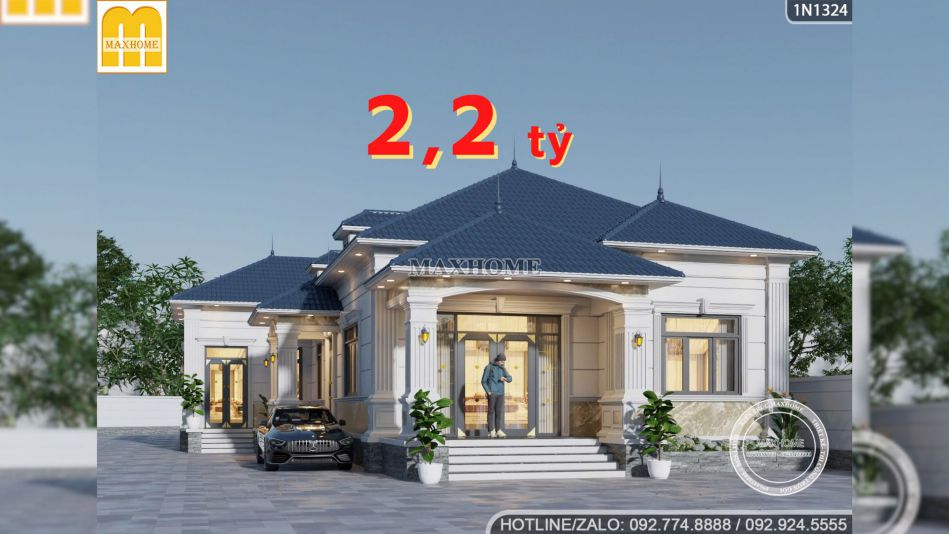 Đẳng cấp nhà cấp 4 rộng 200m2 thiết kế thanh lịch, vượt thời gian