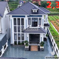 Thực tế siêu phẩm nhà 2 tầng mái Nhật đẹp hơn 3D ở Bắc Giang | MH02461