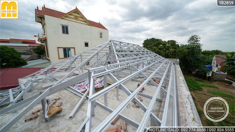 thi-cong-nha-vuon-1-tang-voi-khung-keo-sieu-nhe-cua-maxhome-10