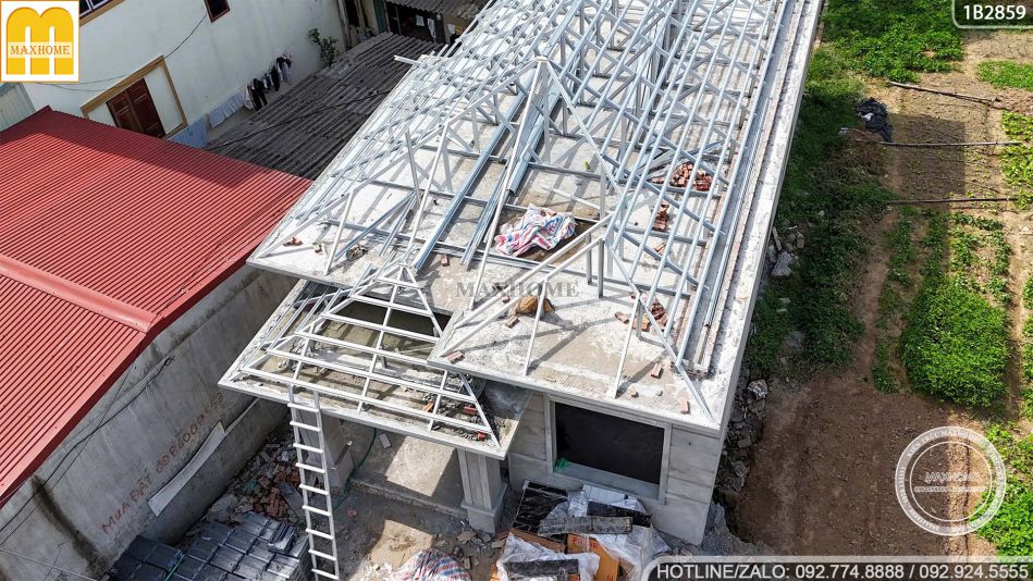 thi-cong-nha-vuon-1-tang-voi-khung-keo-sieu-nhe-cua-maxhome-5