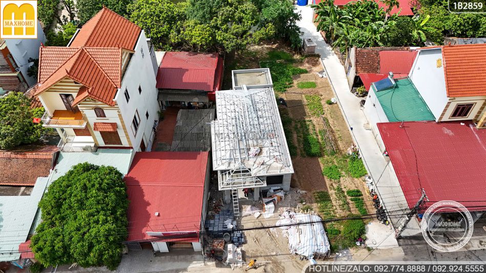 thi-cong-nha-vuon-1-tang-voi-khung-keo-sieu-nhe-cua-maxhome-6