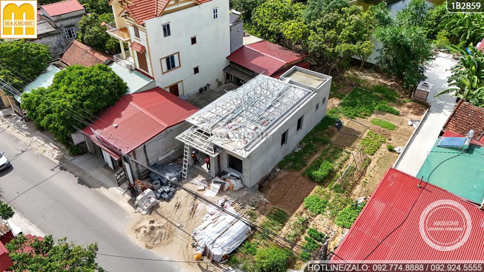 thi-cong-nha-vuon-1-tang-voi-khung-keo-sieu-nhe-cua-maxhome-7