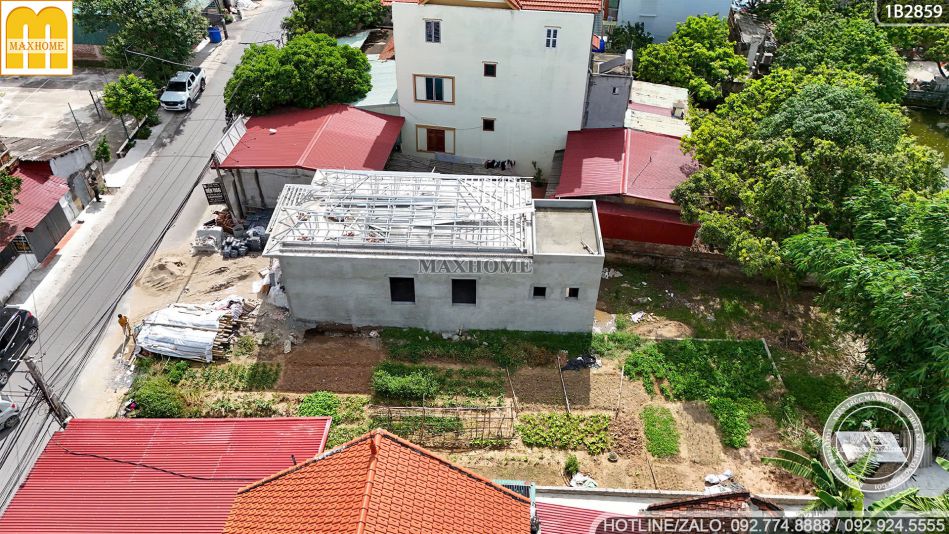 thi-cong-nha-vuon-1-tang-voi-khung-keo-sieu-nhe-cua-maxhome-8