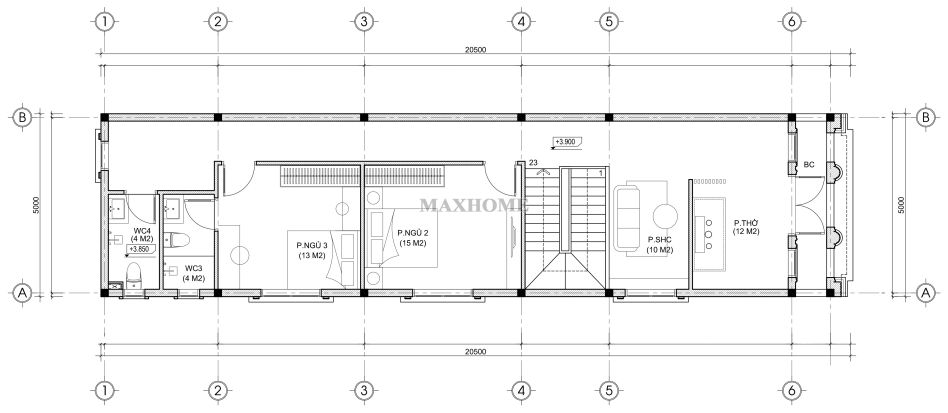 ngo-ngang-voi-mau-nha-pho-tan-co-2-tang-3-phong-ngu-dep-long-lay-26