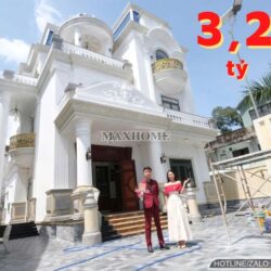 Thực tế biệt thự 3 tầng mái Mansard sang trọng do Maxhome thiết kế thi công tại Long An | MH03236