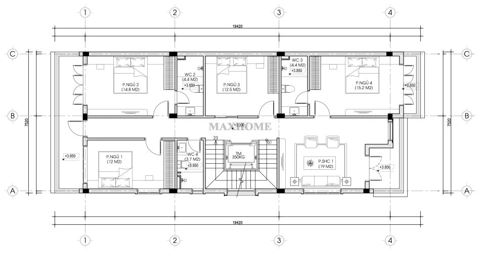 mau-nha-pho-4-tang-co-nhieu-phong-ngu-phu-hop-kinh-doanh-tai-gia-14