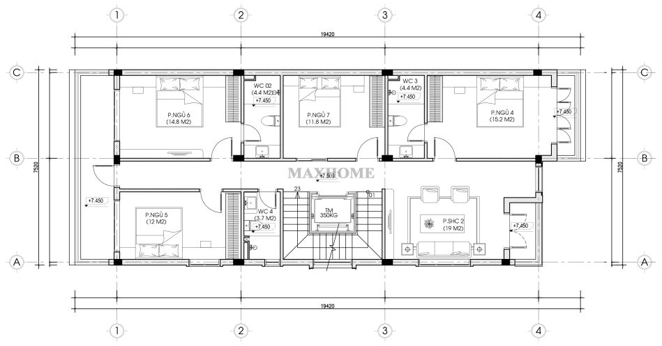 mau-nha-pho-4-tang-co-nhieu-phong-ngu-phu-hop-kinh-doanh-tai-gia-15