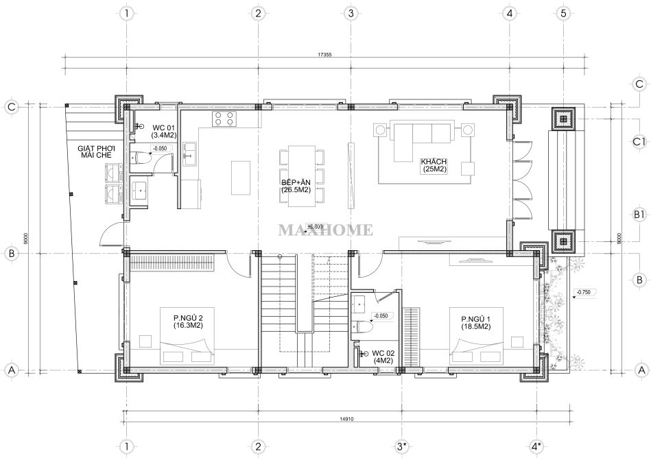 thiet-ke-nha-2-tang-trang-tan-co-dien-khong-bao-gio-loi-thoi-18