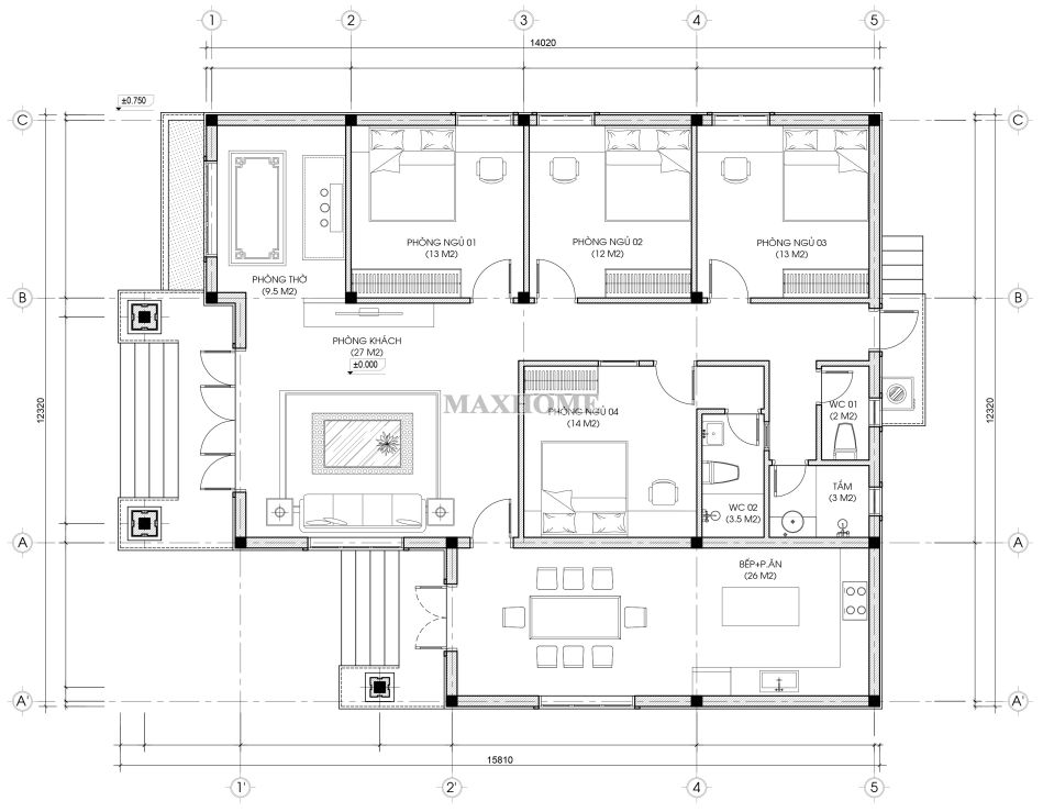 tham-khao-nha-cap-4-mai-nhat-hien-dai-so-huu-4-phong-ngu-tien-nghi-12