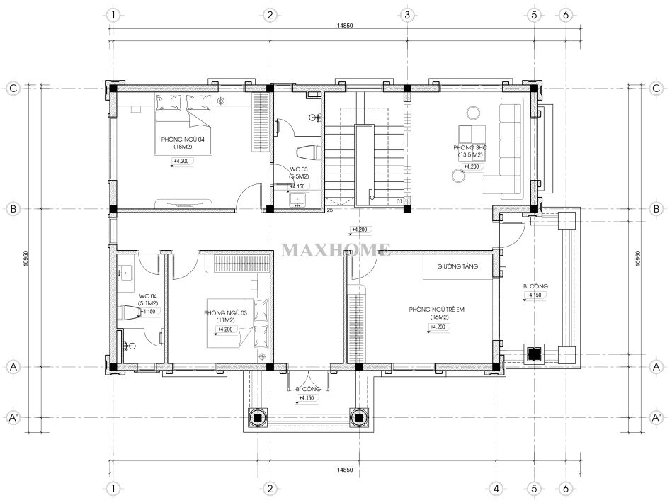 thiet-ke-nha-2-tang-tan-co-dien-dep-nhu-mo-voi-cong-nang-cuc-ky-tien-nghi-10