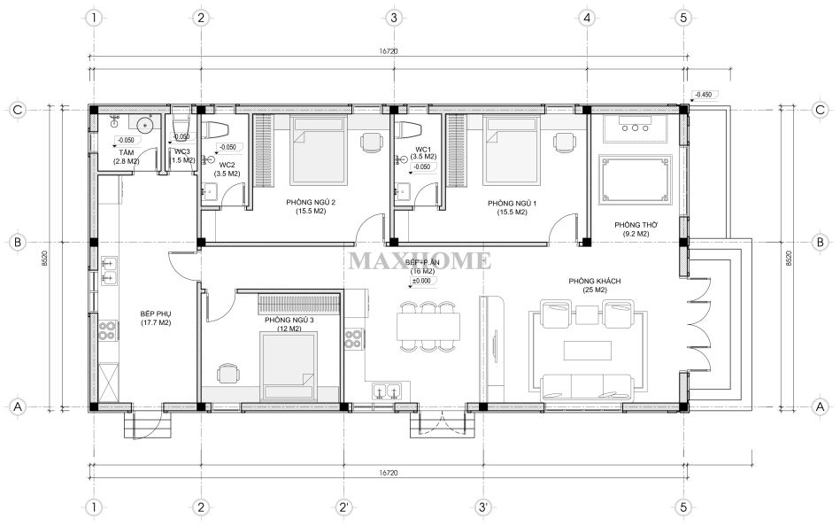 thiet-ke-nha-cap-4-hinh-chu-nhat-co-3-phong-ngu-dep-o-thanh-hoa-12