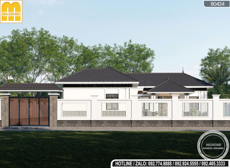 Phổi cảnh 3D cổng hàng rào MH46645 Phổi cảnh 3D cổng hàng rào MH46645