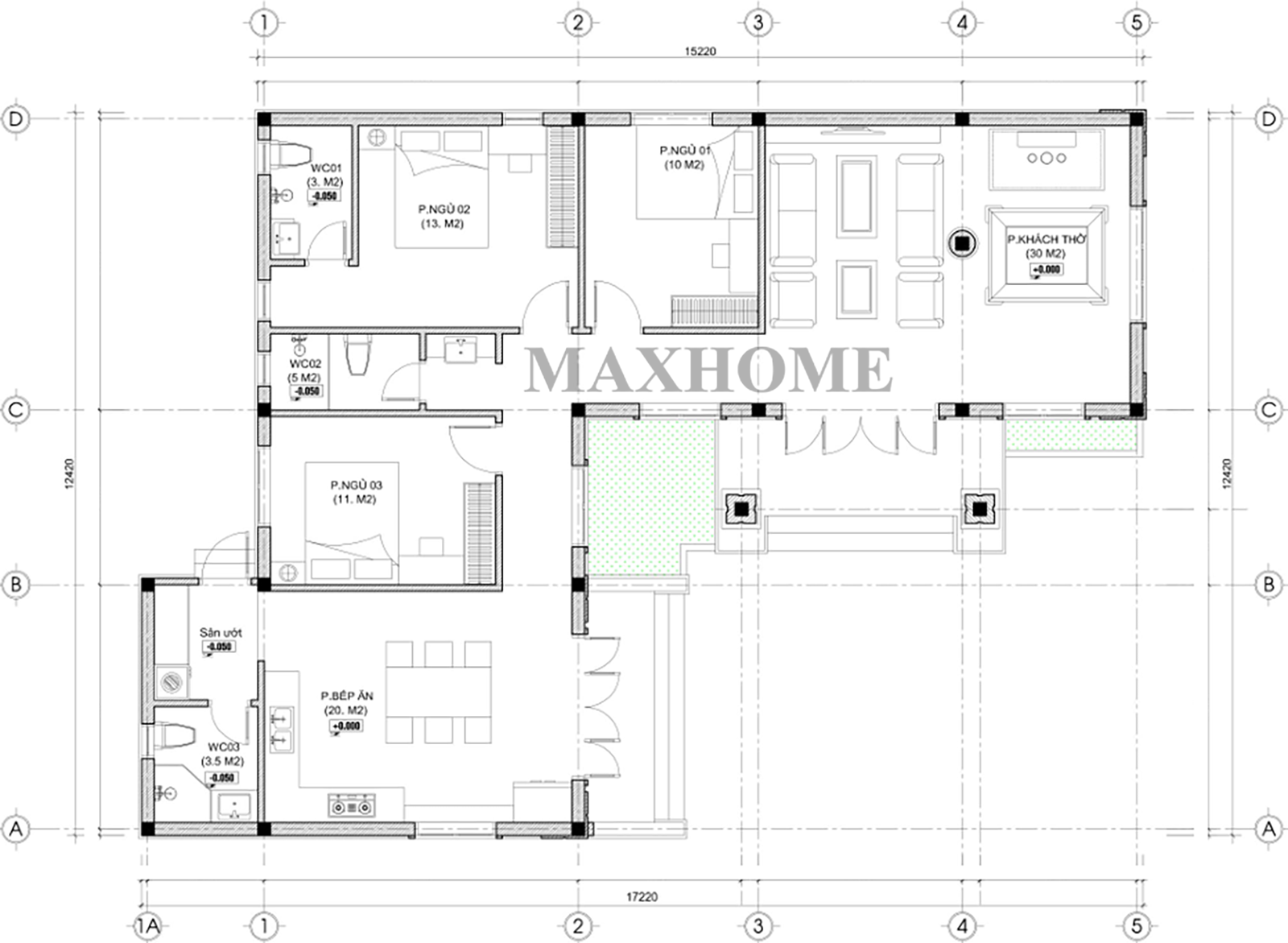 Mặt bằng công năng MH46645 Mặt bằng công năng MH46645