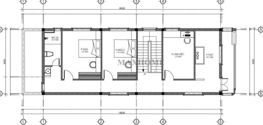 Mặt băng công năng tầng 2 -MH46294