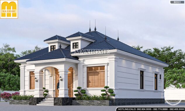 Chi tiết bản thiết kế nhà mái Nhật 1 tầng được yêu thích nhất - MH46395