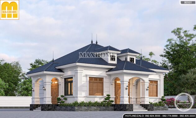 Chi tiết bản thiết kế nhà mái Nhật 1 tầng được yêu thích nhất - MH46395