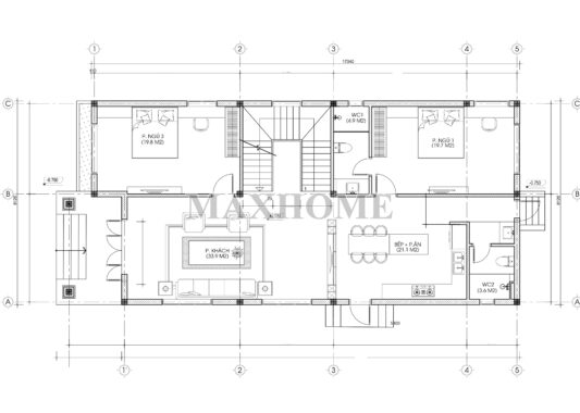 Mẫu Biệt thự sân vườn mái Nhật sang trọng, đẳng cấp - MH46538 Mẫu Biệt thự sân vườn mái Nhật sang trọng, đẳng cấp - MH46538