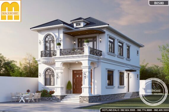 Mẫu Biệt thự sân vườn mái Nhật sang trọng, đẳng cấp - MH46538 Mẫu Biệt thự sân vườn mái Nhật sang trọng, đẳng cấp - MH46538