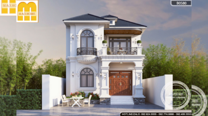 Mẫu Biệt thự sân vườn mái Nhật sang trọng, đẳng cấp - MH46538