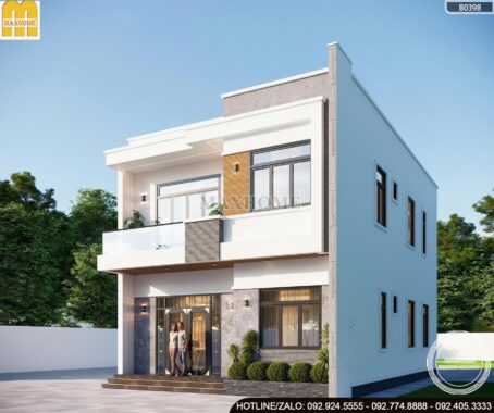 Mẫu nhà mái Bằng hiện đại, tối ưu công năng - MH46330