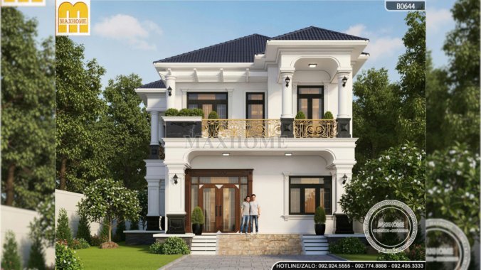 Mê mẩn mẫu biệt thự 2 tầng mái Nhật tại Thanh Hóa - MH46595