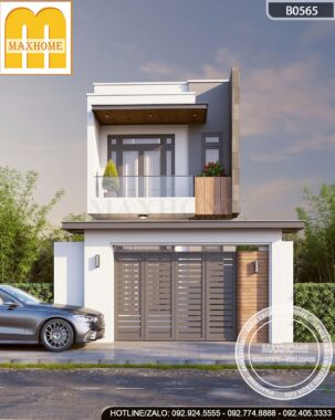 Mẫu nhà phố hiện đại tối ưu công năng MH46399