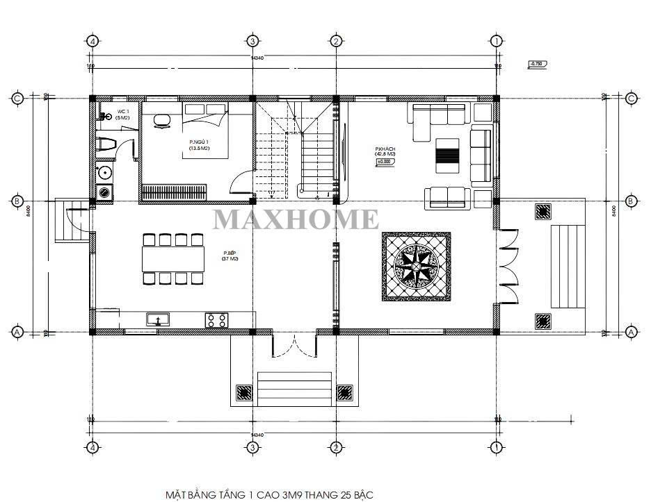 thiết kế mẫu nhà vườn 2 tầng mái nhật tân cổ điển cho gia chủ anh Cương Hưng Yên