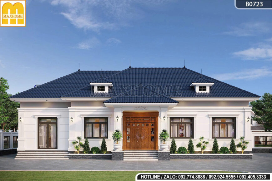 Phối cảnh mặt trước công trình MH46549