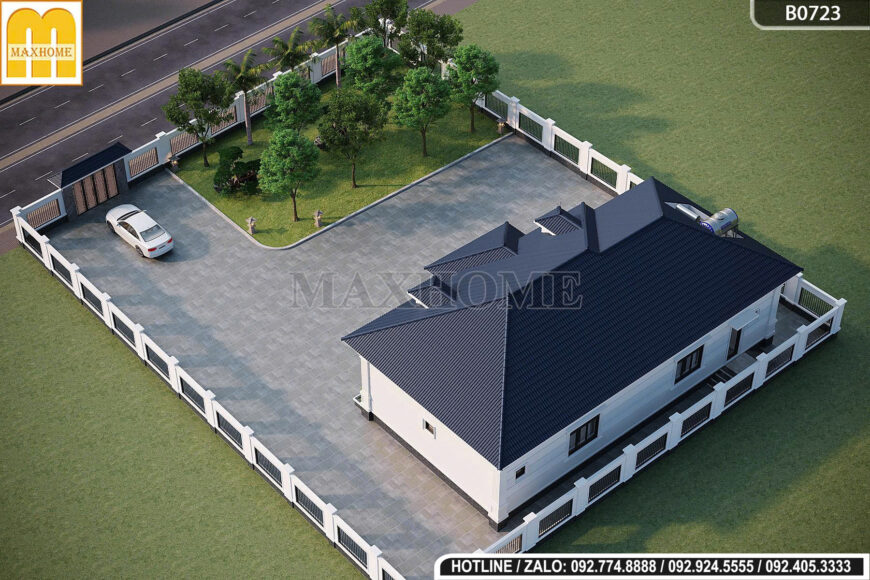 Phối cảnh trên cao công trình MH46549