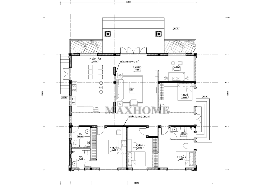 Mặt Bằng Bố Trí Công Năng MH04407