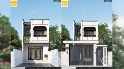 Mẫu nhà phố 5m mặt tiền hiện đại, trẻ trung - MH46646