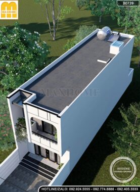 Mẫu nhà phố 5m mặt tiền hiện đại, trẻ trung - MH46646 Mẫu nhà phố 5m mặt tiền hiện đại, trẻ trung - MH46646