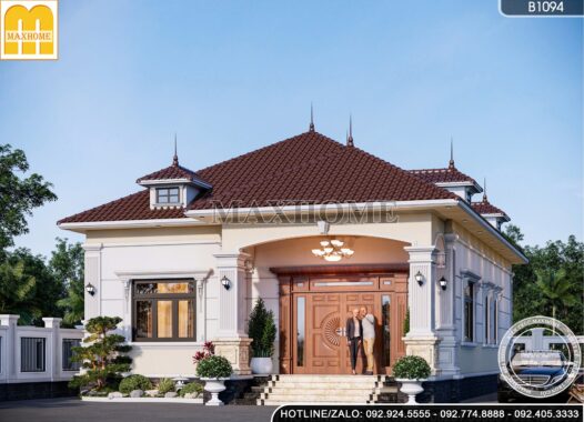 Mẫu nhà vườn mái Nhật 1 tầng đầy đủ tiện nghi - MH46824