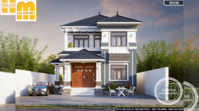 Mẫu thiết kế 2 tầng mái Nhật vạn người mê tại Bắc Ninh - MH46476