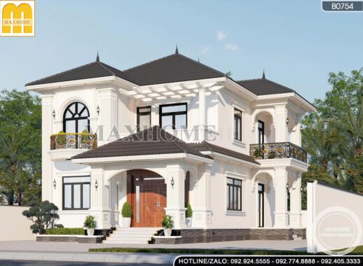 Xu Hướng Nhà 2 Tầng Mái Nhật Tân Cổ Được Ưa Chuộng - MH46834 Xu Hướng Nhà 2 Tầng Mái Nhật Tân Cổ Được Ưa Chuộng - MH46834